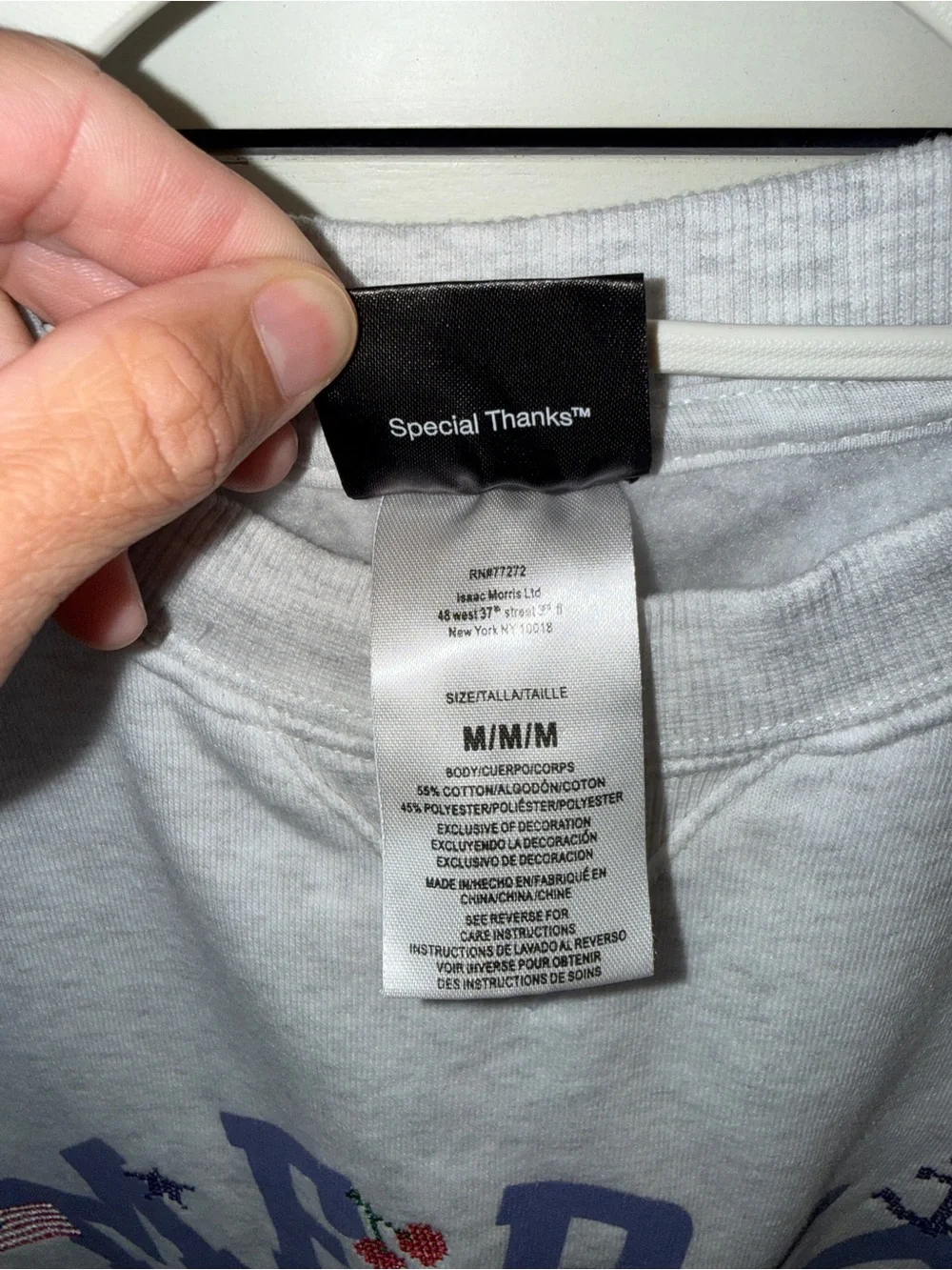USA America Graphic Crewneck Sweatshirt - SOFT!!! Light Gray, Size medium